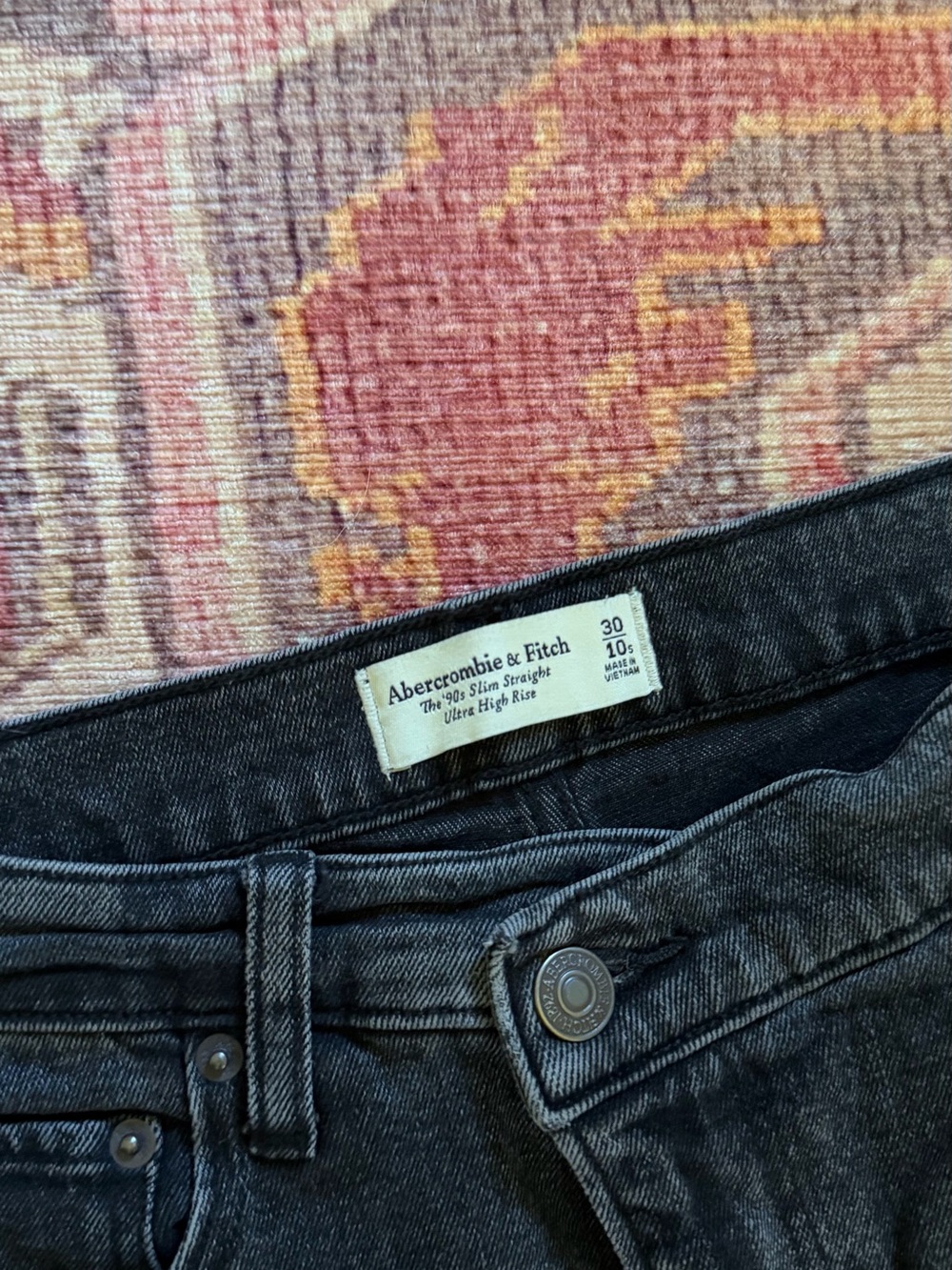 Abercrombie & Fitch Black Slim Straight Jeans 30/10
